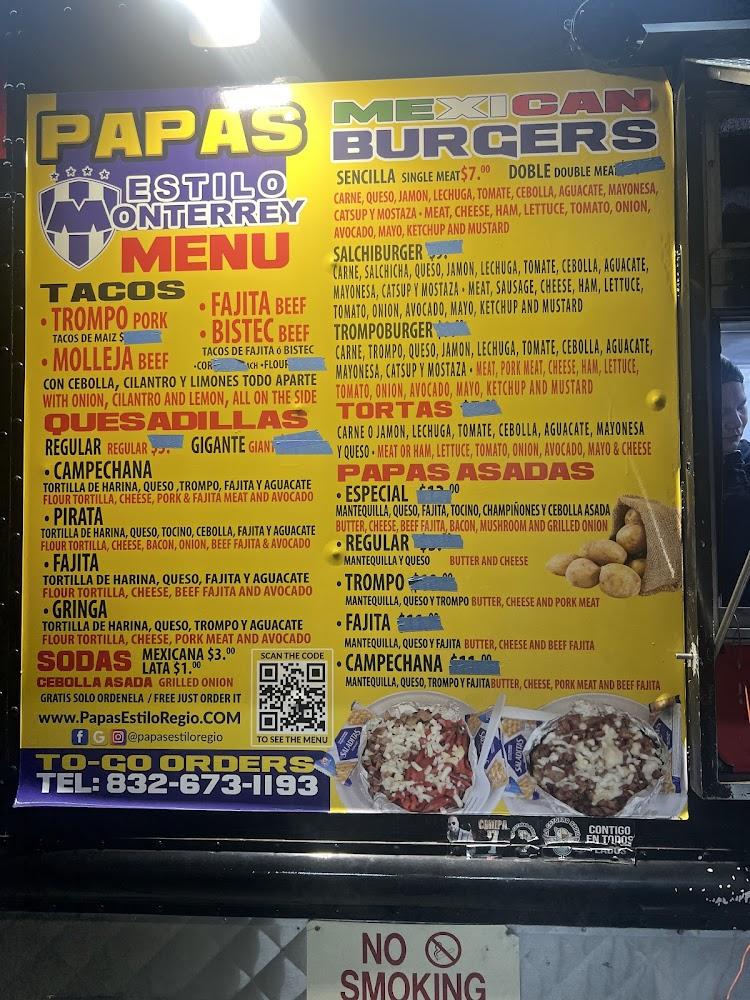 Papas Estilo Regio #2 Menu image 2