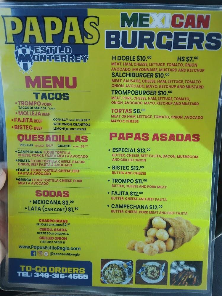 Papas Estilo Regio #2 Menu image 3