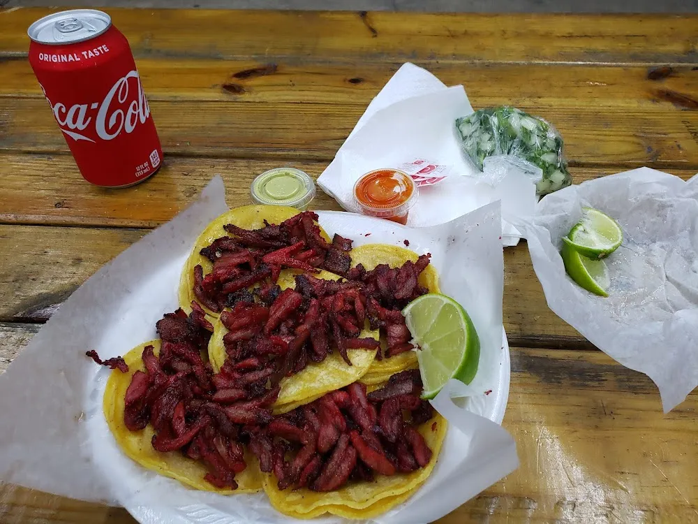 Tacos de Trompo En Tortilla de Maiz
